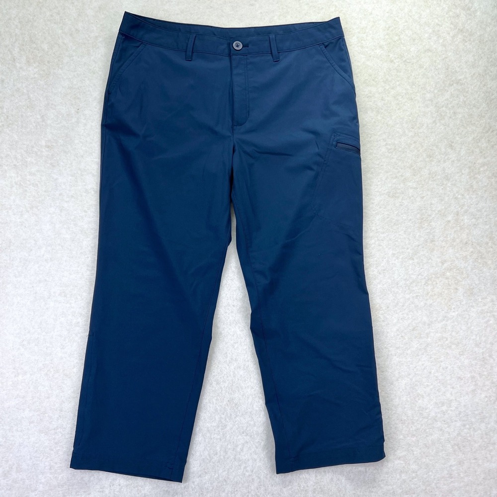 Eddie Bauer Stretch Ripstop Crop Pant 14 Blue Hiking Outdoor Gorpcore Travel